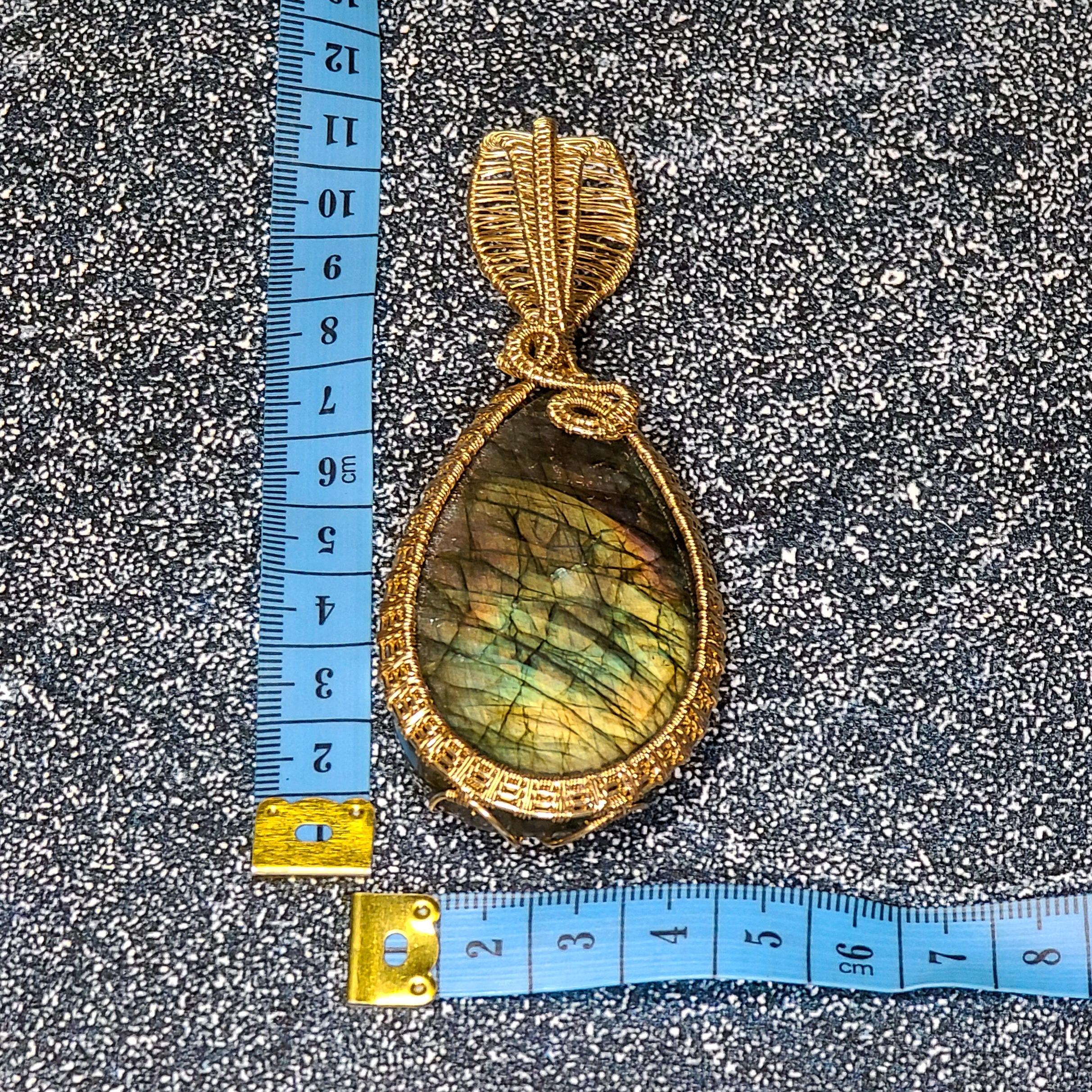 Brass Labradorite Pendant