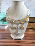 Silver Victorian Fan Collar Necklace