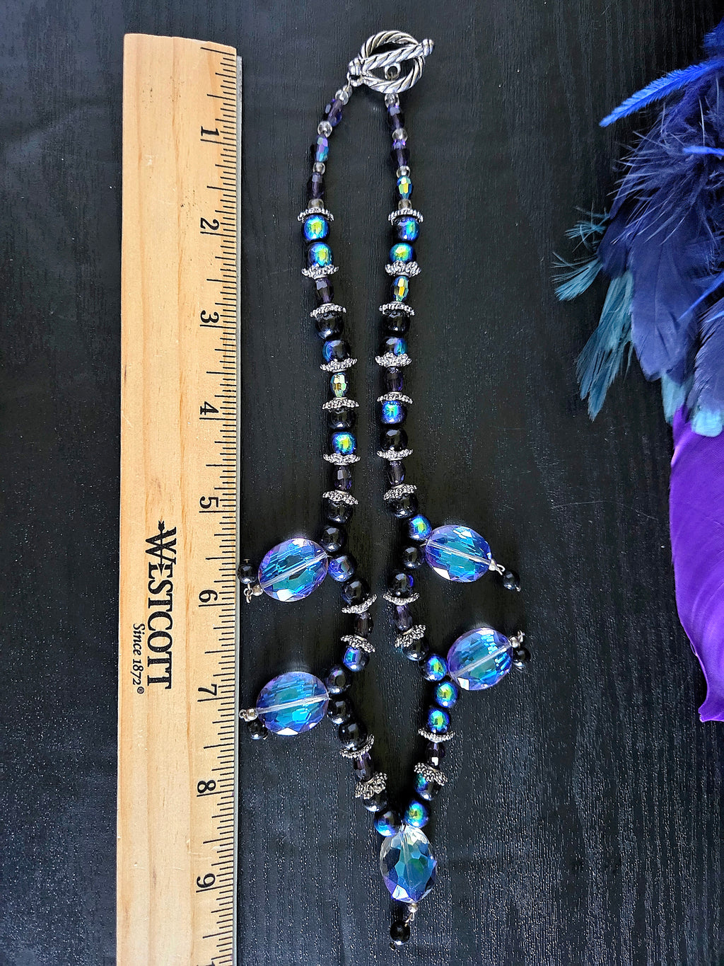 Galaxy-Inspired Handmade Beaded Necklace