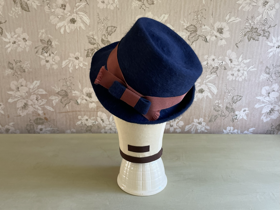 Blue Felt Trilby