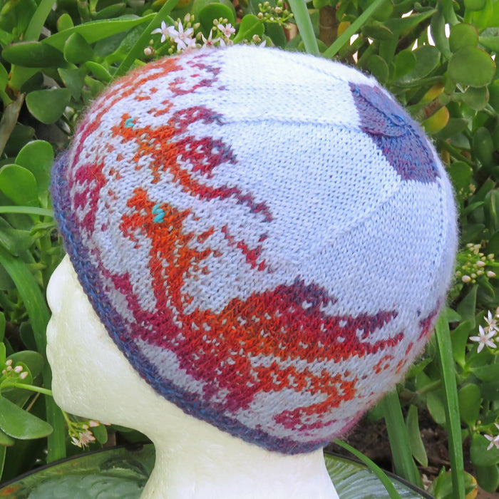 Knitting Pattern - Stranded Dragons Beanie