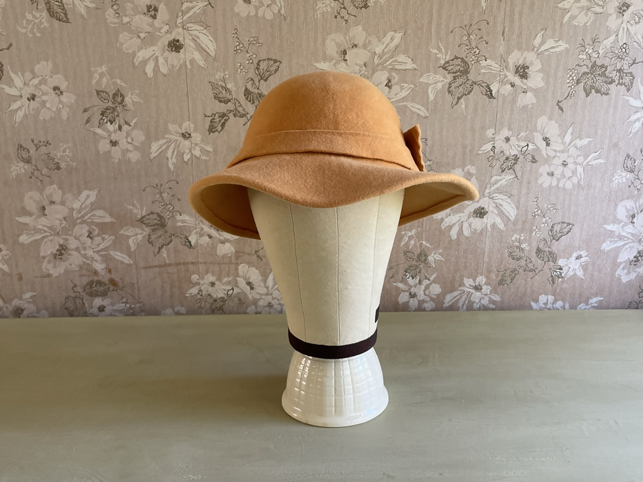 Golden Felt Brimmed Casablanca Hat