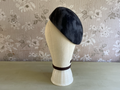 Gray and Black Felt Beret