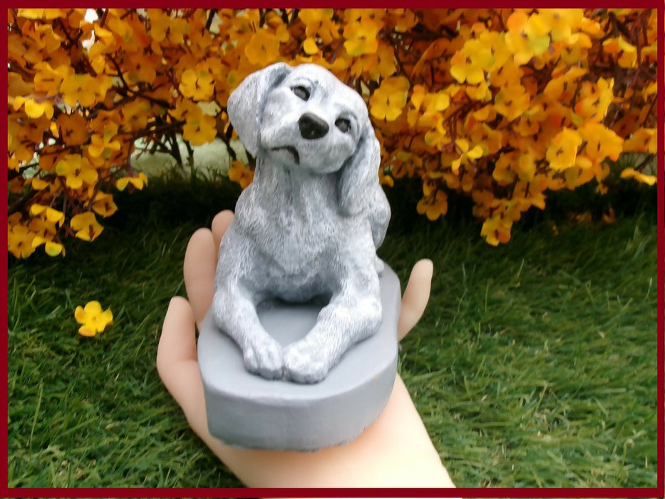 Concrete dog figurines King Charles Beagle Pekingese Korthals Griffin Sheepdog Schnauzer Akita, German Shepherd Dog Great Dane