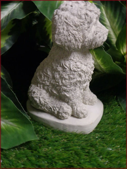 Labradoodle Cockapoo Dog Concrete 4-1/2" x 5-3/4" x 8" high