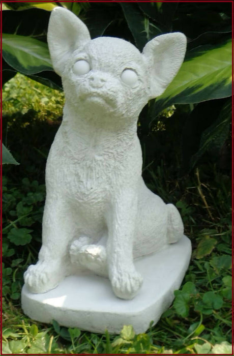 Chihuahua Dog concrete 4-1/2 x 5-3/4 x 8" High