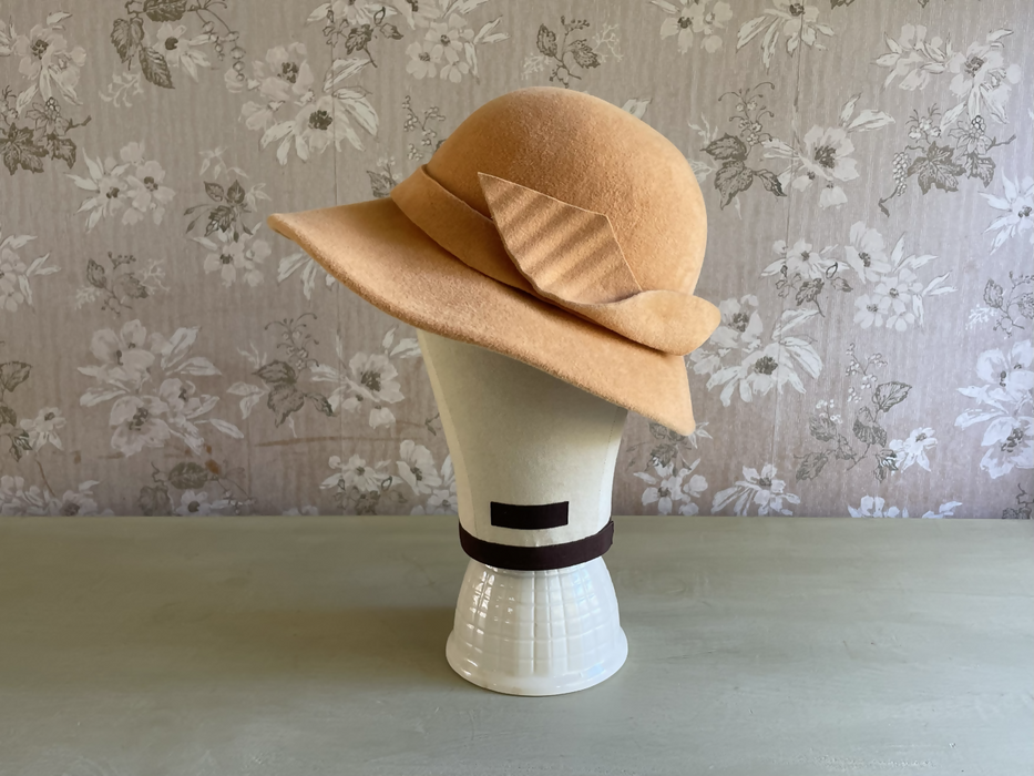 Golden Felt Brimmed Casablanca Hat