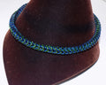 Blue and green chainmaille box chain