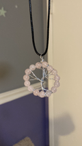 Rose Quartz Tree Necklace