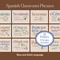 Spanish Class Bulletin Board Printable: Classroom Phrases ~ Set of 15 ~ Boho ~ 6 Designs Included ~ Class Display, Decor