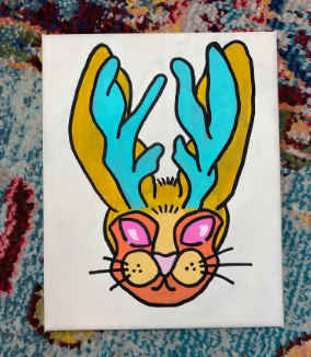 Mystical Jackalope Painting