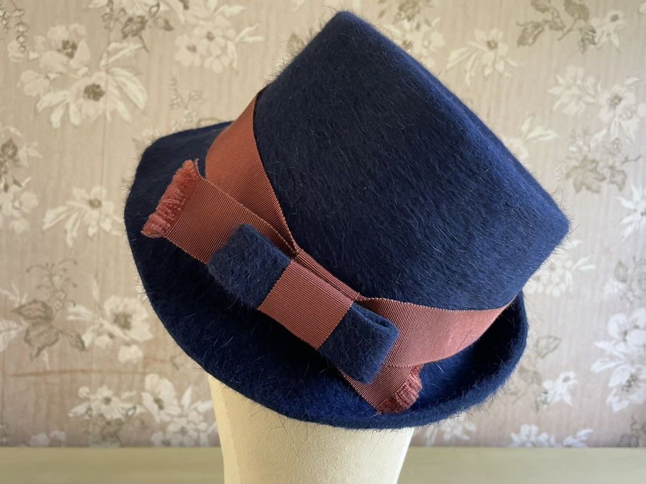 Blue Felt Trilby