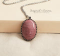 Rhodochrosite Pendant Necklace