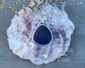 Blue Sea Glass Pendant Necklace