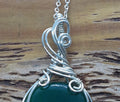 Jade Pendant wrapped in Sterling Silver