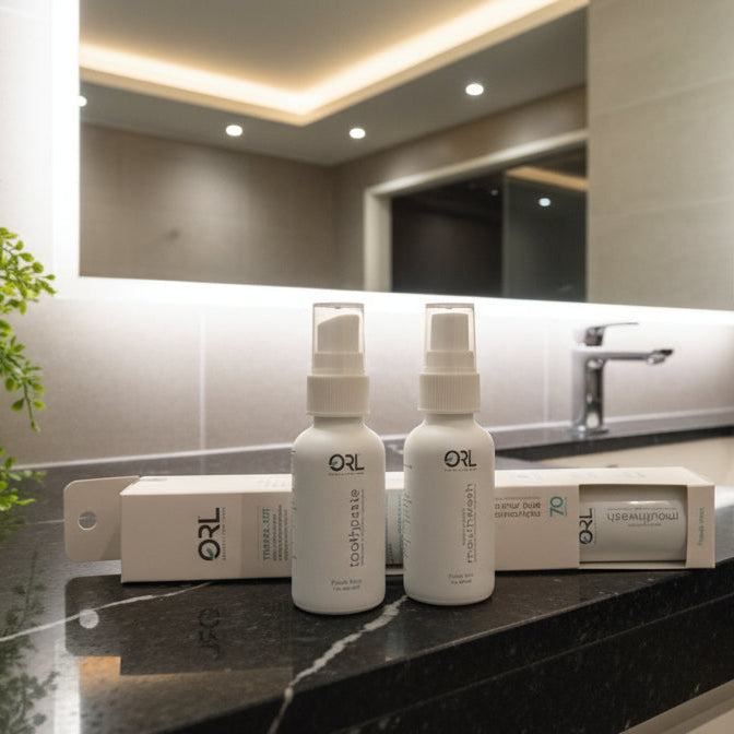 ORL Travel Set – Fresh Mint Toothpaste and Mouth Wash set