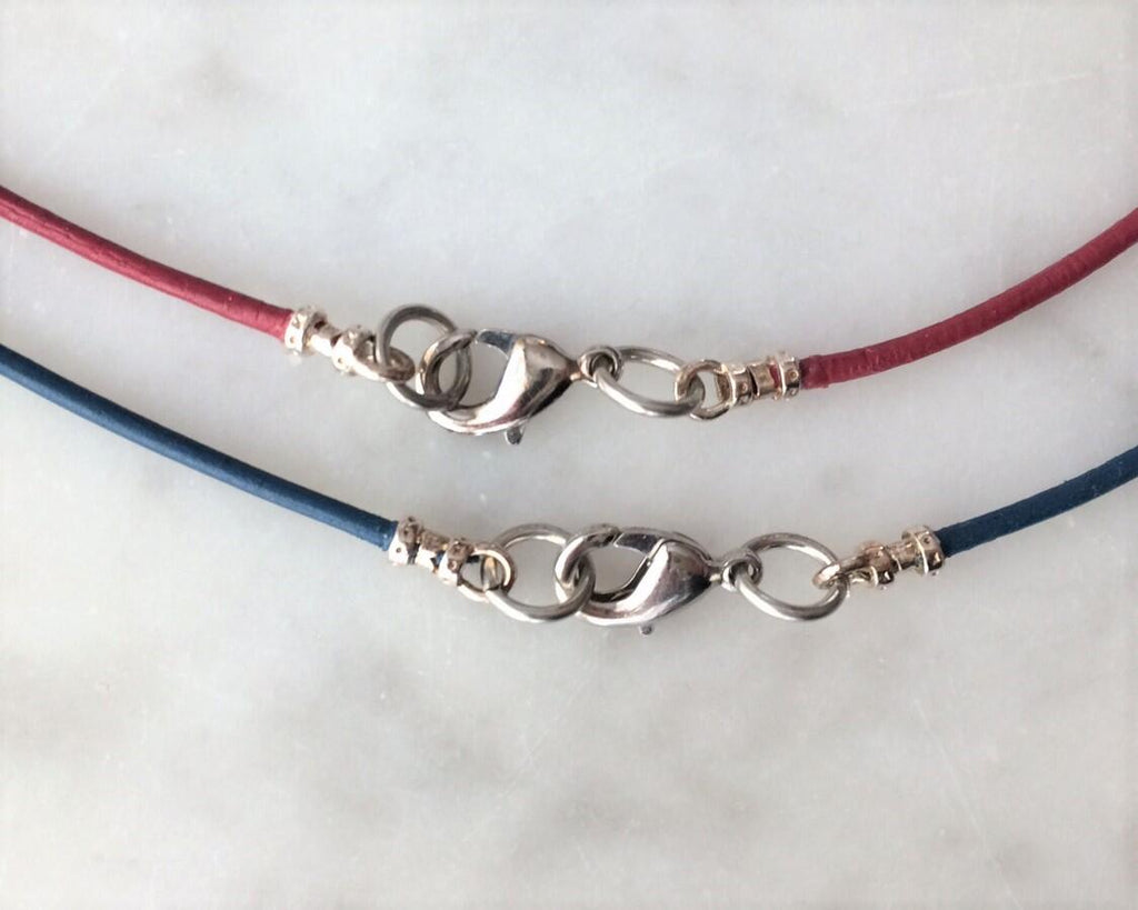 Pearl on a Leather Cord Necklaces