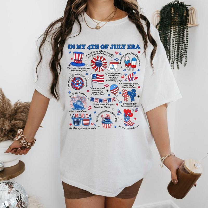 In My 4th of July Era T-shirt, Vintage Independence Day Shirts, Fourth of July Family Outfit, Patriotic Sweatshirt, Holiday Gifts