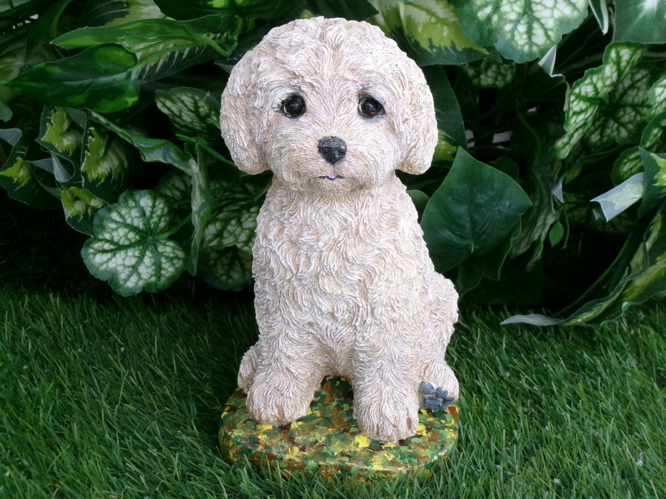 Labradoodle Cockapoo Dog Concrete 4-1/2" x 5-3/4" x 8" high