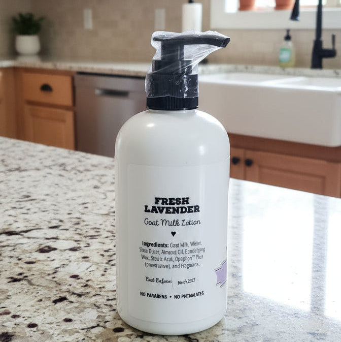 Hand and Body Goat Milk Lotion- Lavender-8oz