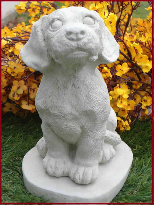 Beagle dog Concrete Statue figurine 5x5-1/2 x 8-1/4" High
