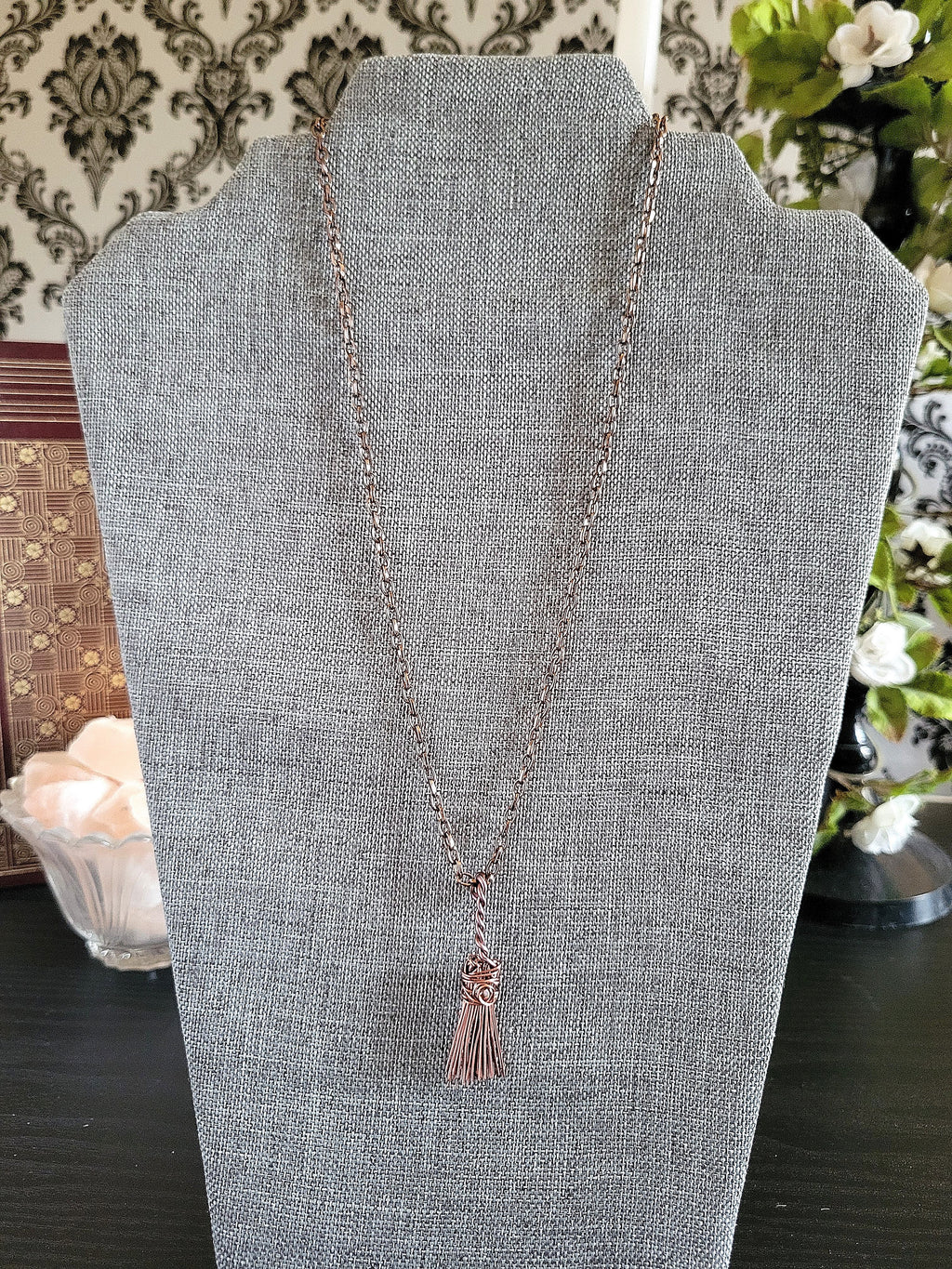 Small Witch's Broom Pendant Necklace