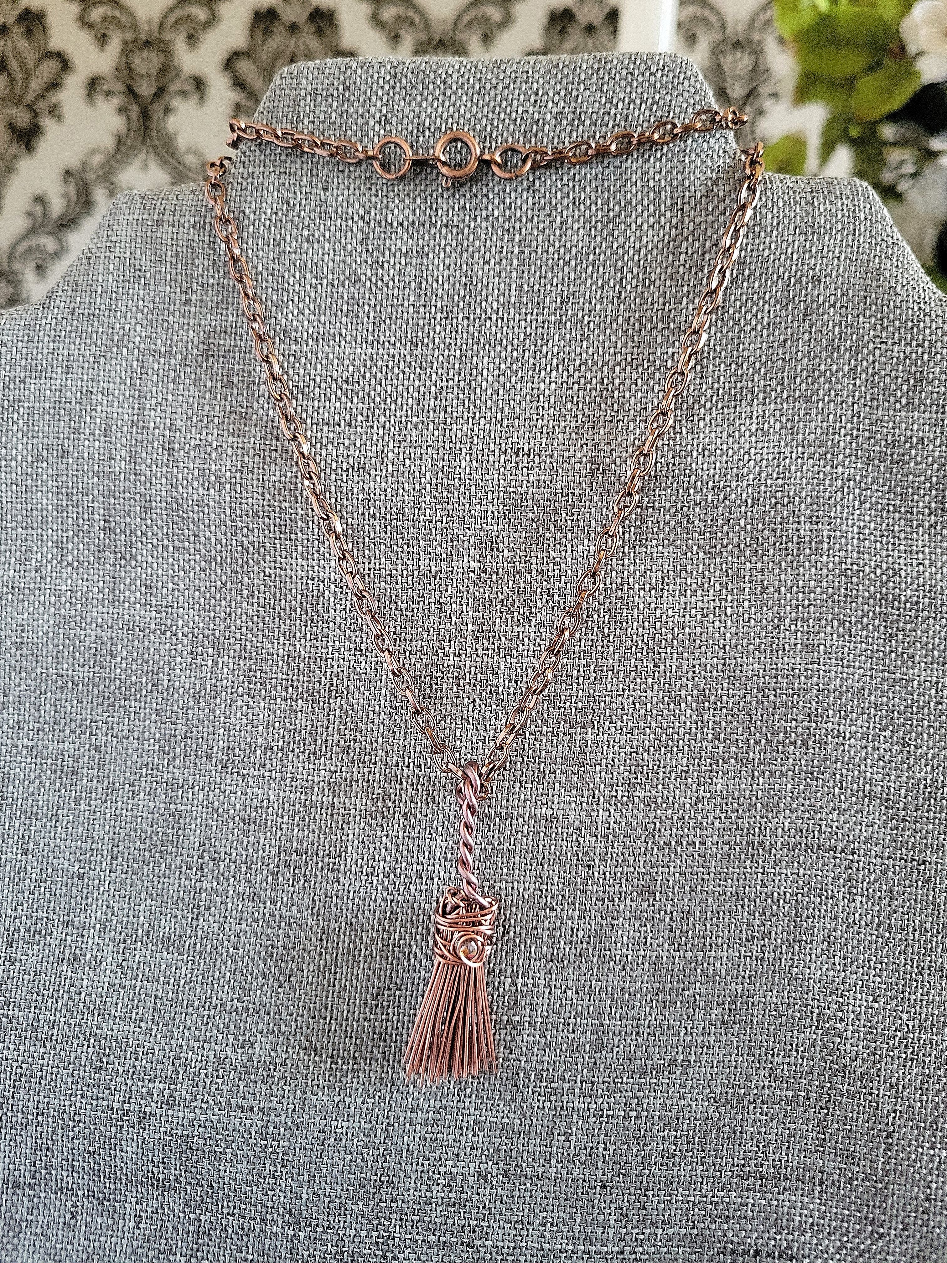 Small Witch's Broom Pendant Necklace