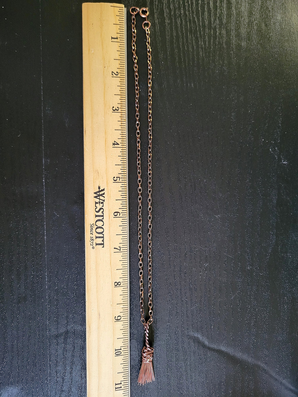 Small Witch's Broom Pendant Necklace