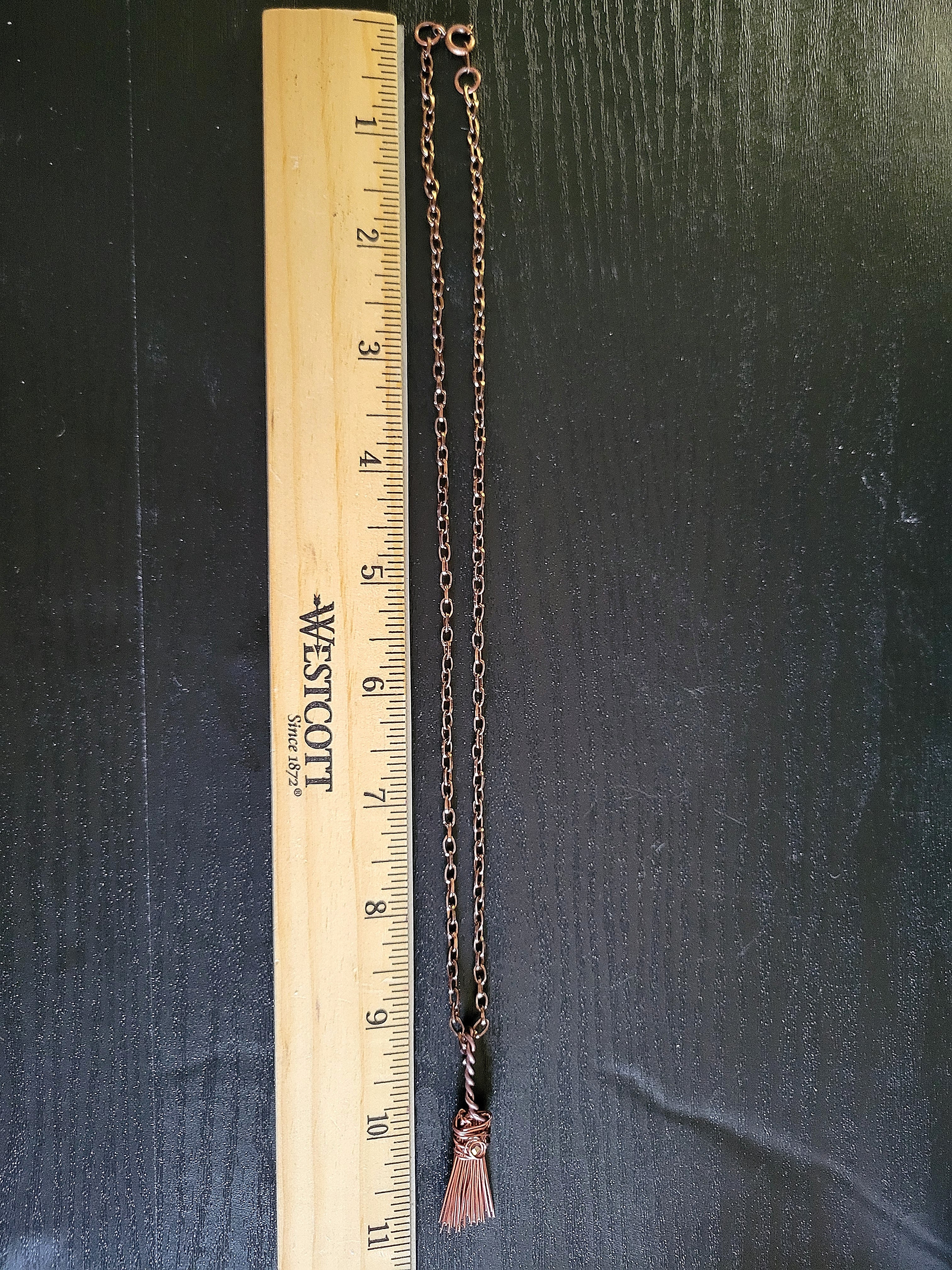 Small Witch's Broom Pendant Necklace
