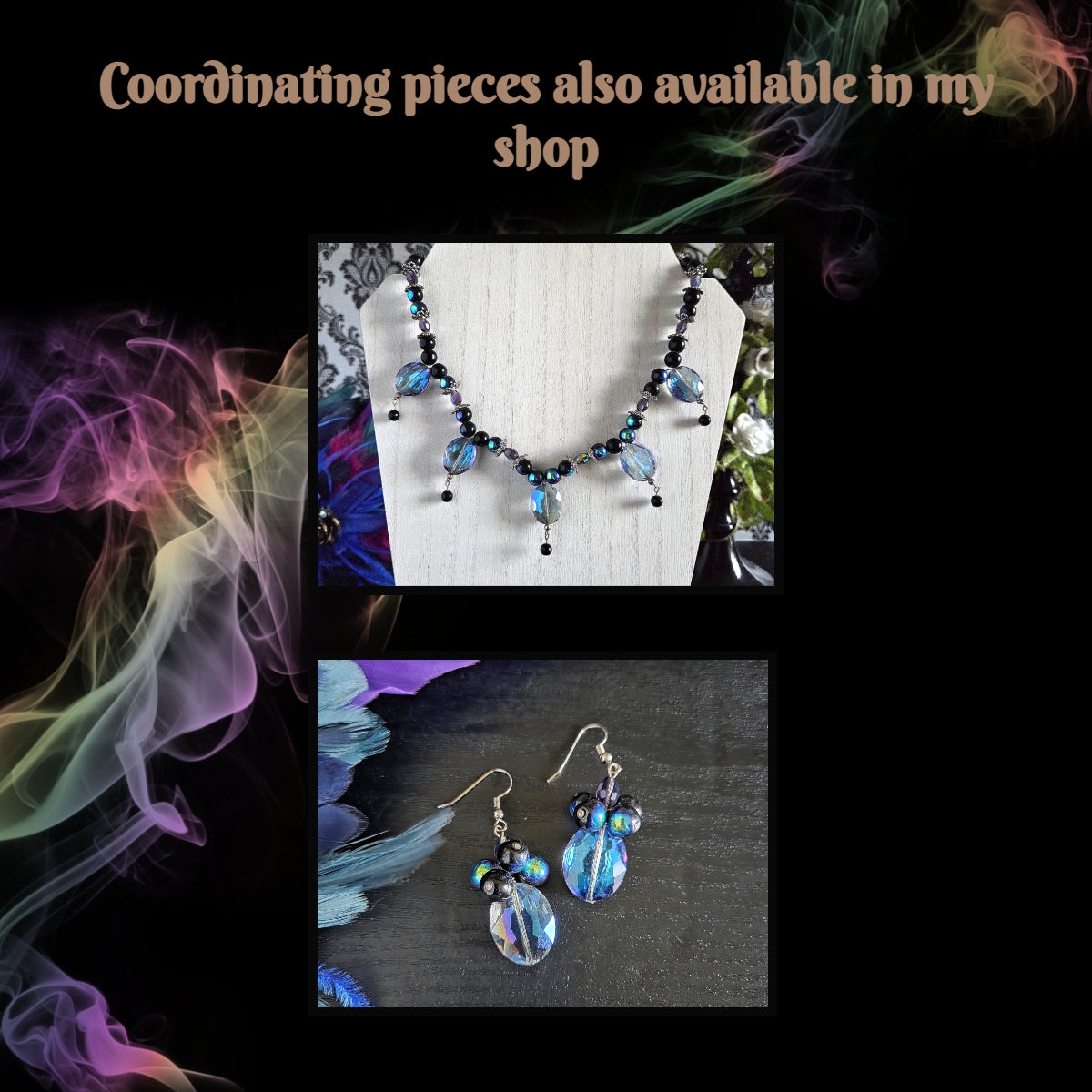 Galaxy-Inspired Handmade Beaded Necklace