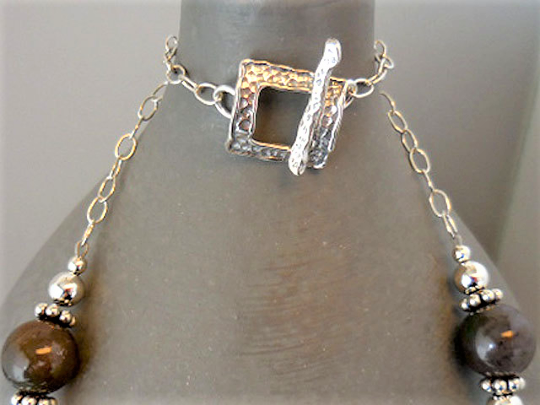 Soochow Jade and Sterling Silver Necklace
