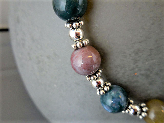 Soochow Jade and Sterling Silver Necklace