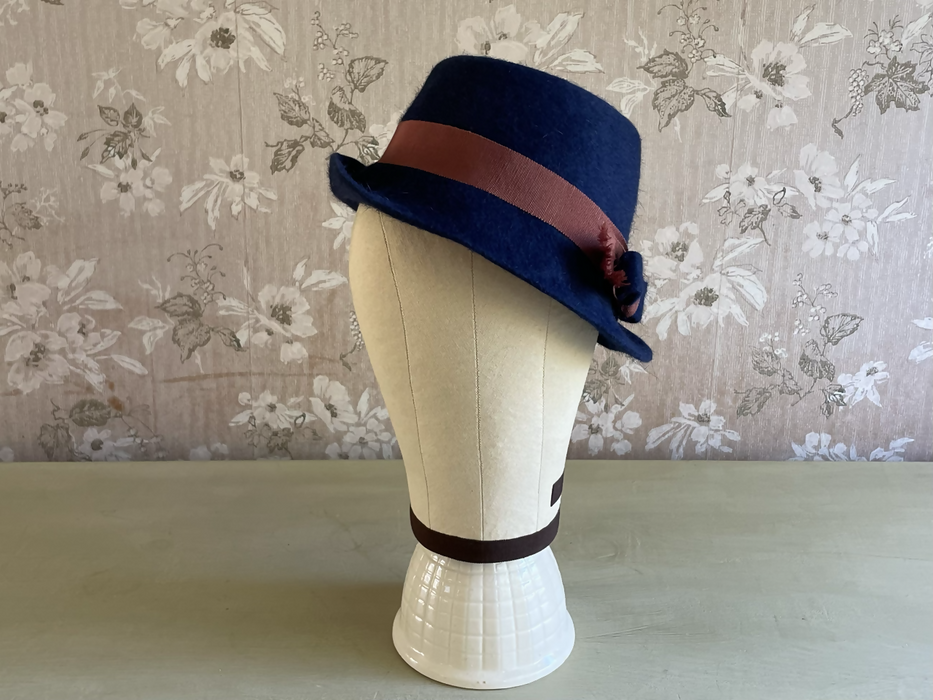 Blue Felt Trilby