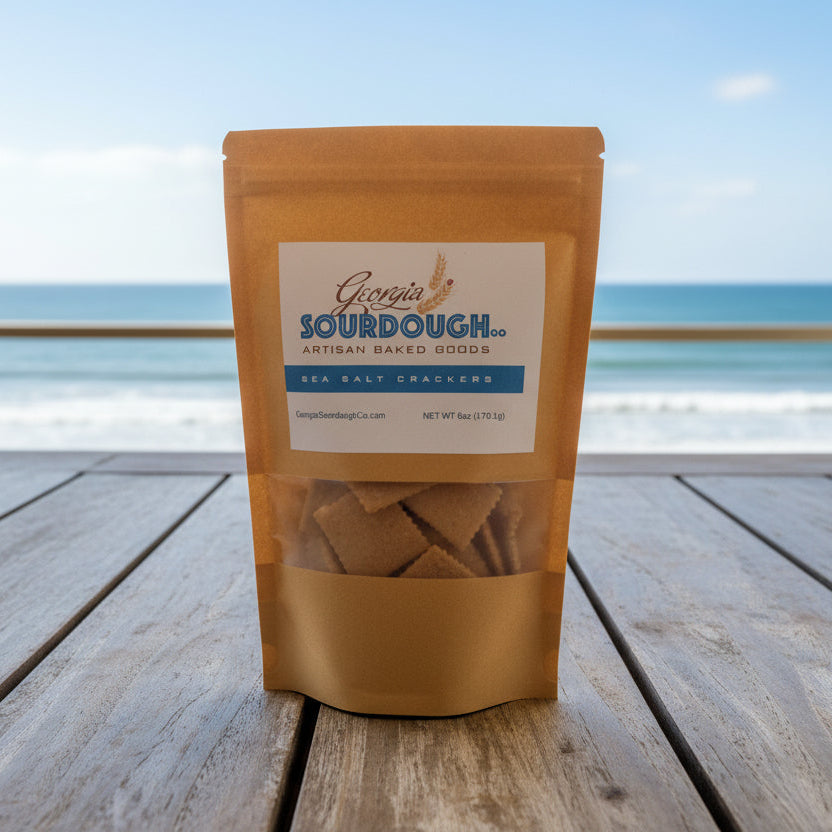 Sea Salt Sourdough Crackers