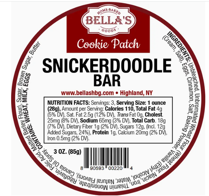 Snickerdoodle Bar – 3 oz.