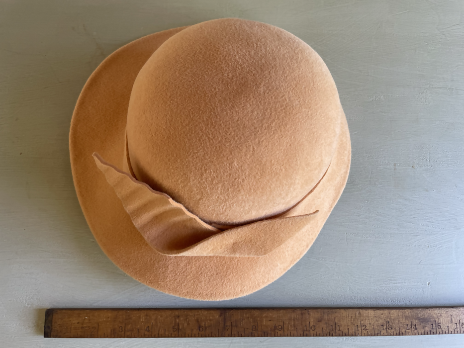 Golden Felt Brimmed Casablanca Hat