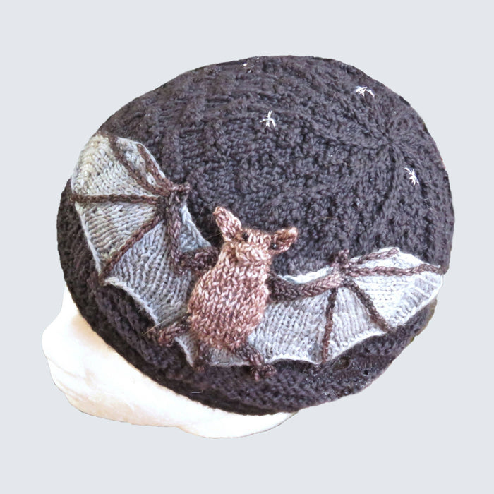 Knitting Pattern - Bats in the Night Sky Beanie