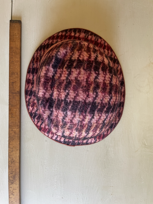 Tweed Print Felt Fedora