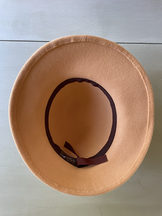 Golden Felt Brimmed Casablanca Hat