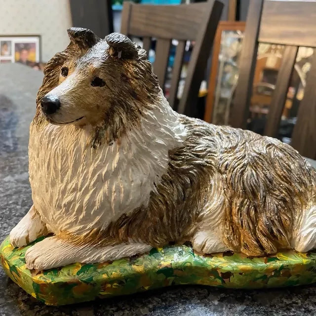 Shetland Sheepdog concrete statue 5x10x6" High