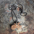 Wooden Bike Necklace Bicycle Jewelry
