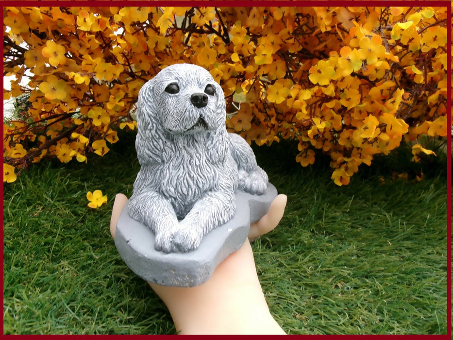 Concrete dog figurines King Charles Beagle Pekingese Korthals Griffin Sheepdog Schnauzer Akita, German Shepherd Dog Great Dane