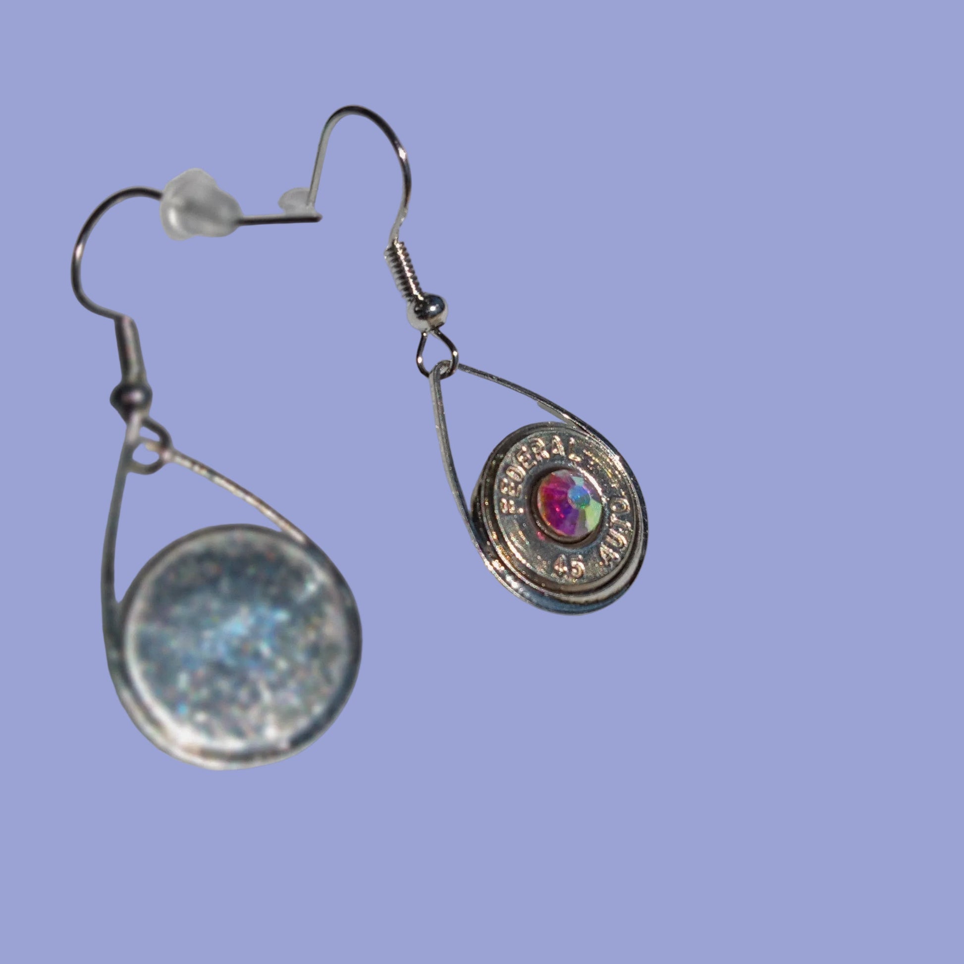 Crystal Teardrop Earrings – .45 Auto