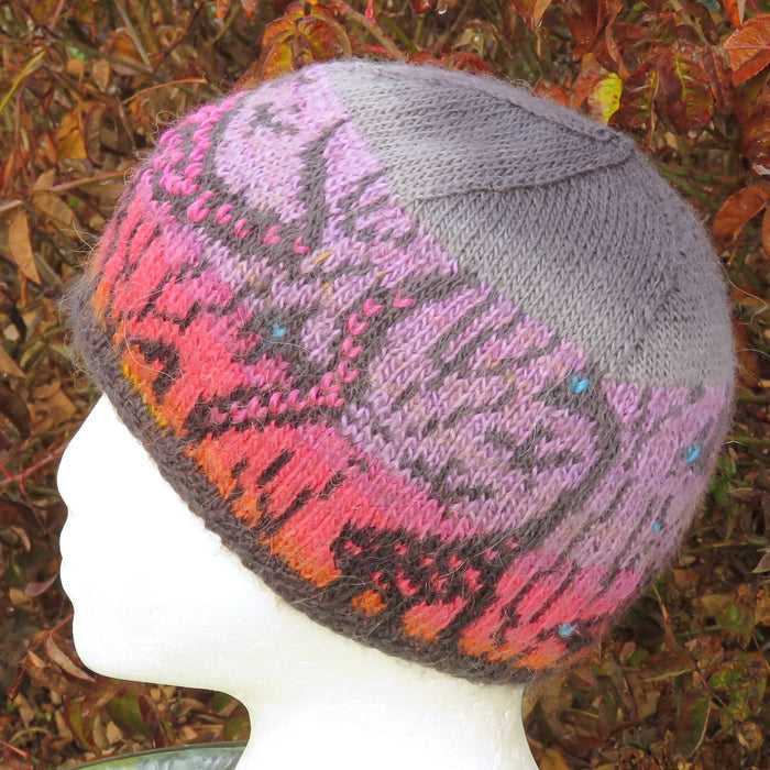 Knitting pattern - Stranded Dinosaurs Beanie