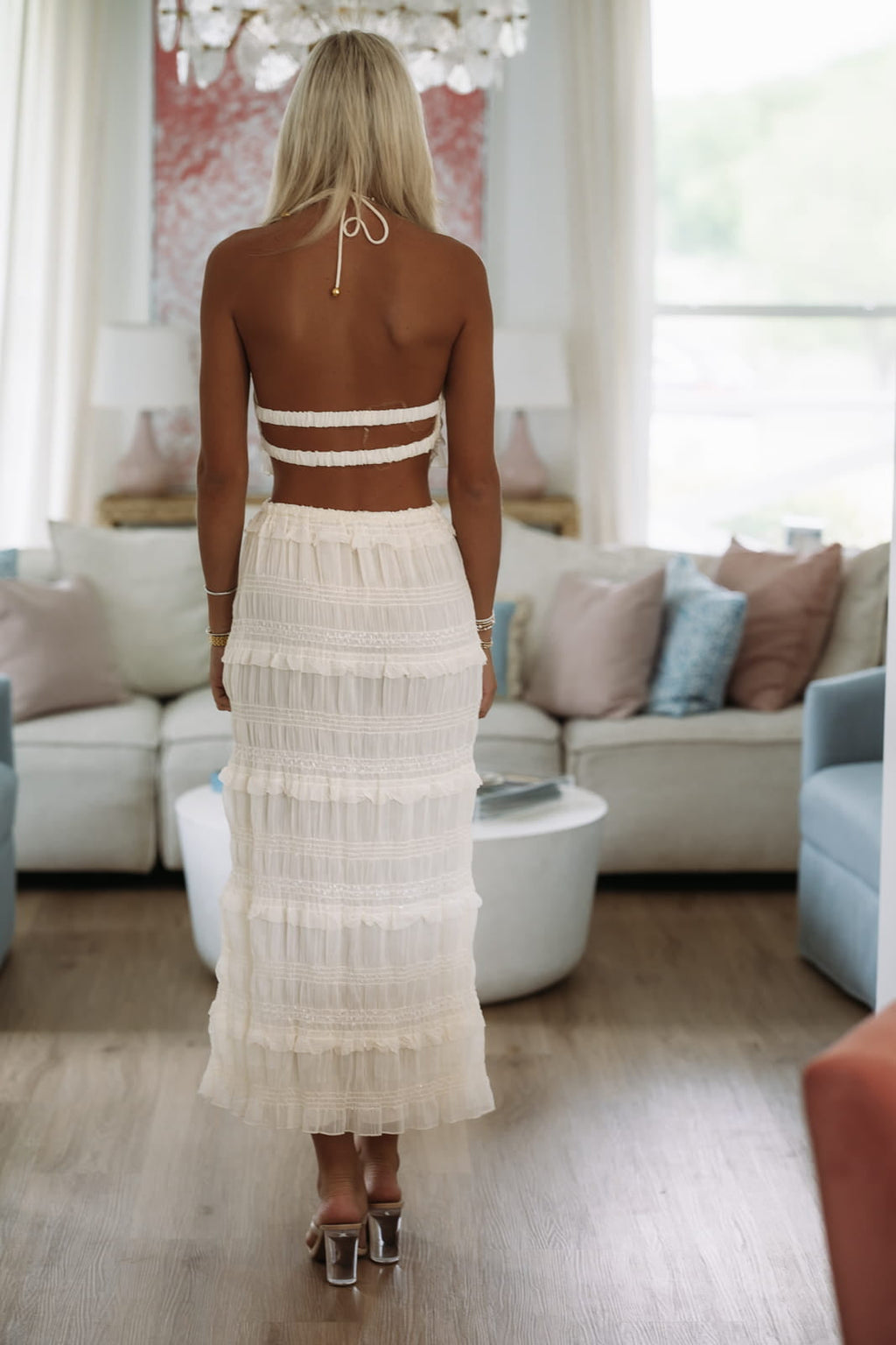 Indie Romance Halter Top - Cream