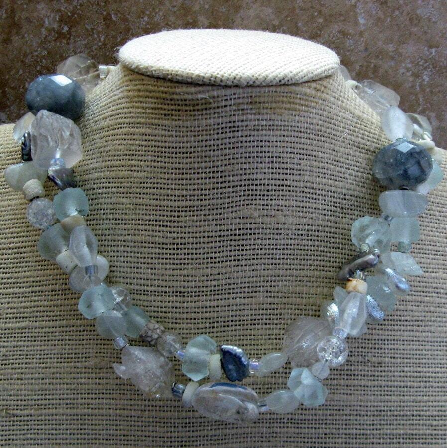 amitabha crystal necklace-- bohemian gemstone jewelry-- handmade by thebeadedlily