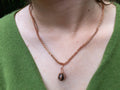 Black Onyx Jewelry Set, Copper Wire Wrapped, Necklace, Earrings, Gifts for Women, Pagan Gifts