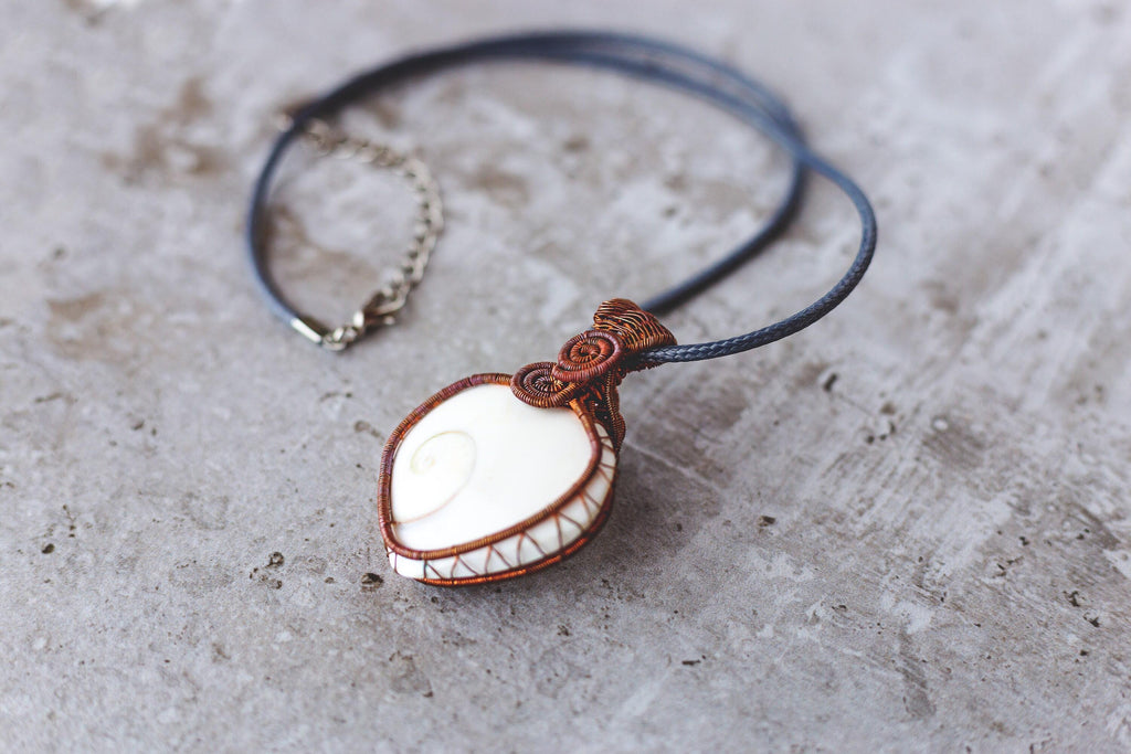 Shiva Shell Necklace, Reversible Necklace, Gift for Wife, Wiccan Jewelry