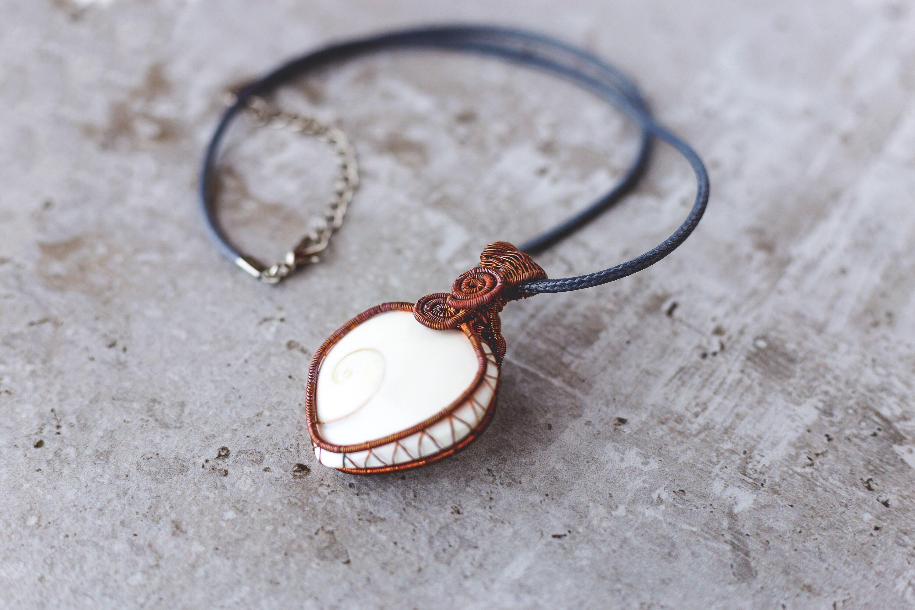 Shiva Shell Necklace, Reversible Necklace, Gift for Wife, Wiccan Jewelry