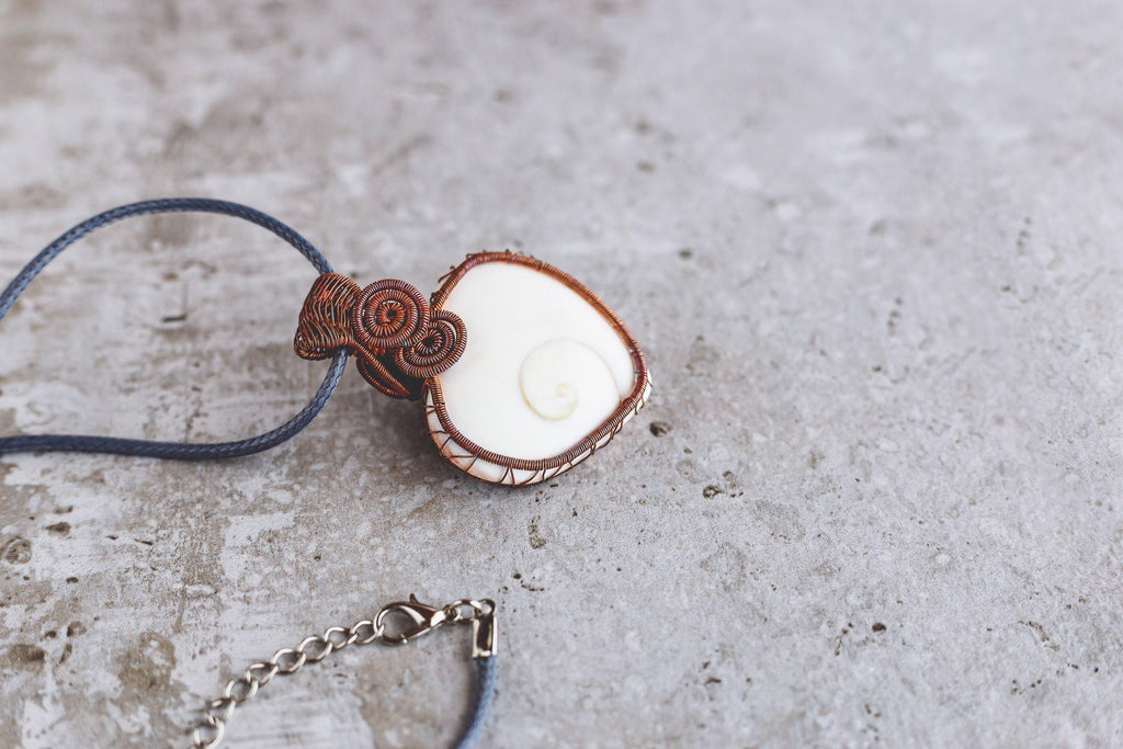Shiva Shell Necklace, Reversible Necklace, Gift for Wife, Wiccan Jewelry